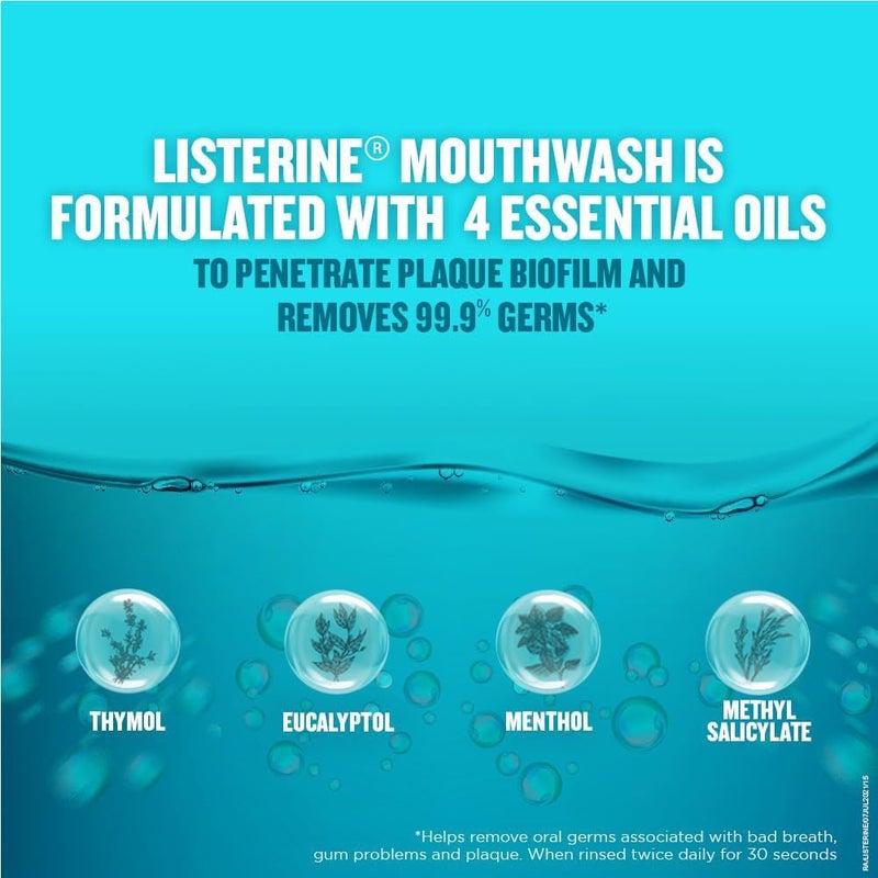 Listerine Cool Mint Mouthwash - Pack of 2 (500ml each) - Image 5